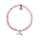 HELP by TJ Cowboy Hat Charm with Pink Cats Eye Charity Bracelet