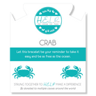 HELP by TJ Crab Charm with Aqua Cats Eye Charity Bracelet