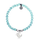 HELP by TJ Crab Charm with Aqua Cats Eye Charity Bracelet