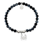 HELP by TJ Crab Charm with Black Crystal Charity Bracelet