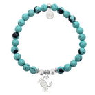 HELP by TJ Crab Charm with Blue Zebra Jade Charity Bracelet