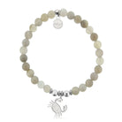 HELP by TJ Crab Charm with Grey Stripe Agate Charity Bracelet