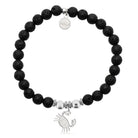 HELP by TJ Crab Charm with Lava Rock Charity Bracelet