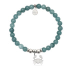 HELP by TJ Crab Charm with Mountain Blue Jade Charity Bracelet