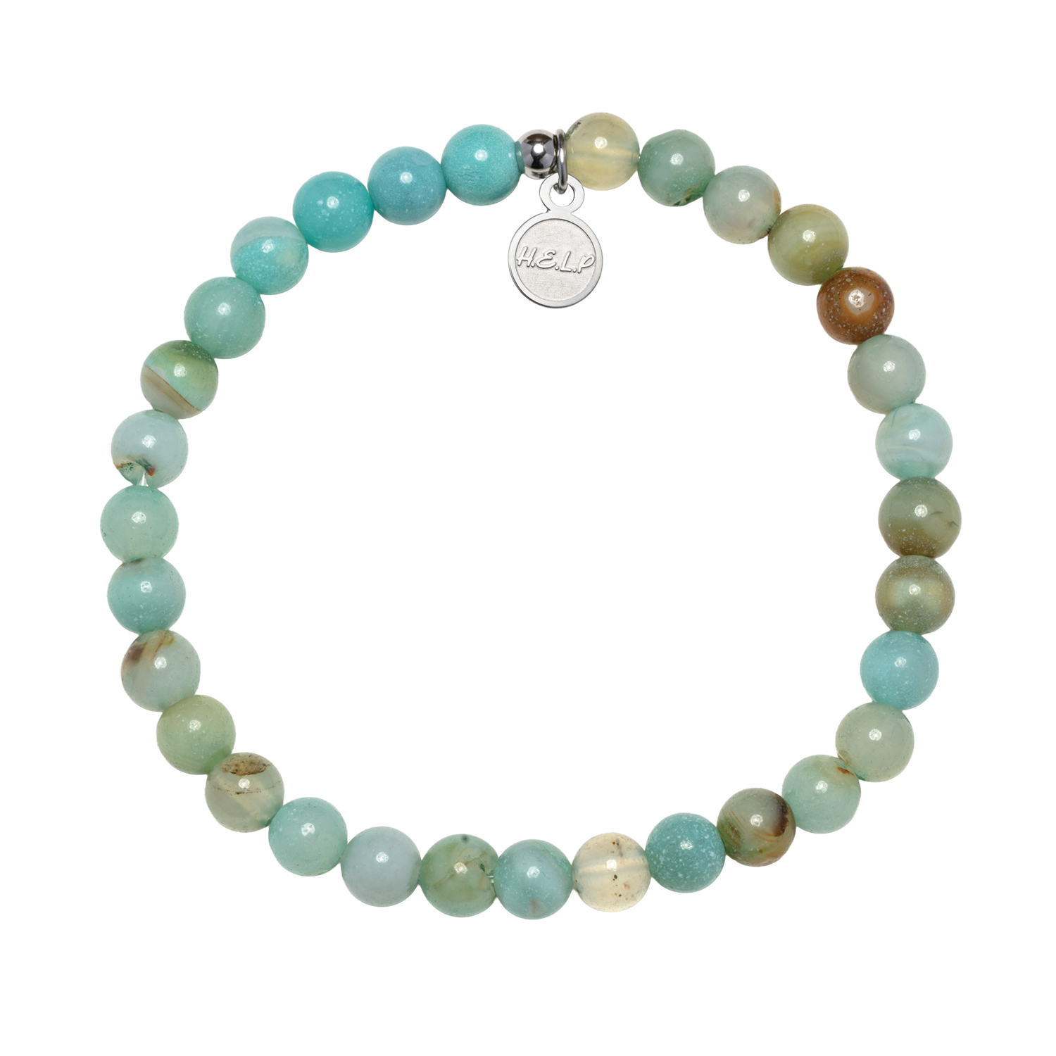 HELP by TJ Creativity Stacker Bracelet with Multi Amazonite Beads