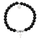 HELP by TJ Cross Charm with Lava Rock Charity Bracelet