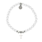 HELP by TJ Cross Charm with White Cats Eye Charity Bracelet