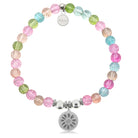 HELP by TJ Daisy Charm with Kaleidoscope Crystal Charity Bracelet