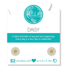HELP by TJ Daisy Charm with Turquoise Jasper Charity Bracelet