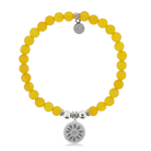 HELP by TJ Daisy Charm with Yellow Agate Charity Bracelet