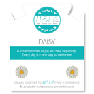 HELP by TJ Daisy Enamel Charm with Green Howlite Charity Bracelet