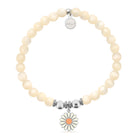 HELP by TJ Daisy Enamel Charm with Natural Selenite Charity Bracelet