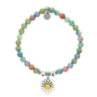 HELP by TJ Daisy Enamel Charm with Pastel Jade Charity Bracelet