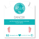 HELP by TJ Dancer Charm with Blue Opal Jade Charity Bracelet