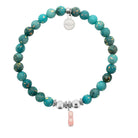 HELP by TJ Dancer Charm with Blue Opal Jade Charity Bracelet