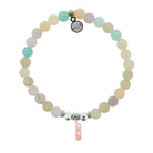 HELP by TJ Dancer Charm with Green Yellow Jade Charity Bracelet