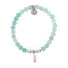 HELP by TJ Dancer Charm with Light Blue Agate Charity Bracelet