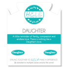 HELP by TJ Daughter Charm with Aqua Cats Eye Charity Bracelet