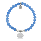 HELP by TJ Daughter Charm with Azure Blue Jade Charity Bracelet