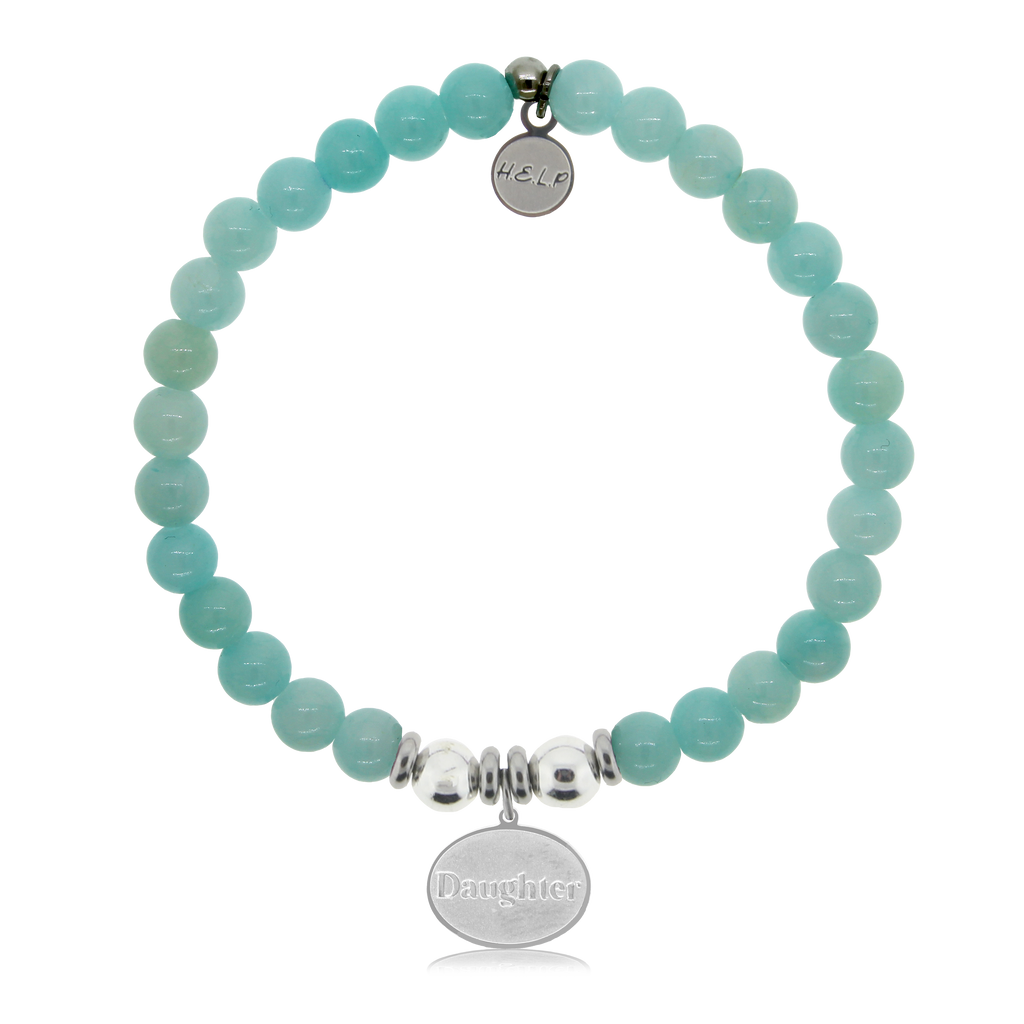HELP by TJ Daughter Charm with Baby Blue Quartz Charity Bracelet
