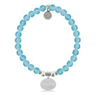 HELP by TJ Daughter Charm with Blue Glass Shimmer Charity Bracelet