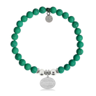 HELP by TJ Daughter Charm with Green Howlite Charity Bracelet