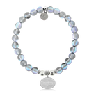 HELP by TJ Daughter Charm with Grey Opalescent Charity Bracelet