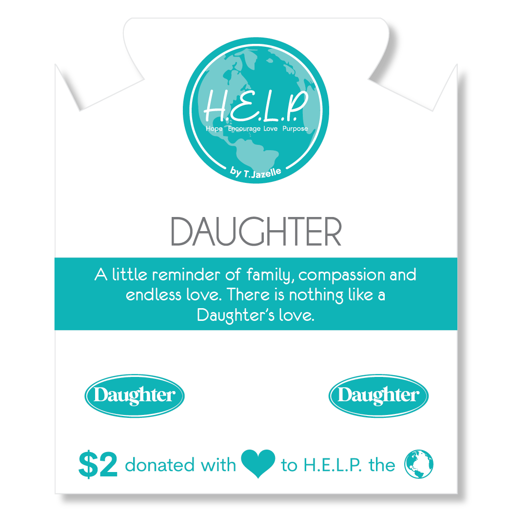 HELP by TJ Daughter Charm with Holiday Jade Charity Bracelet