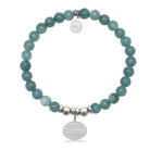 HELP by TJ Daughter Charm with Mountain Blue Jade Charity Bracelet