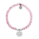 HELP by TJ Daughter Charm with Pink Cats Eye Charity Bracelet