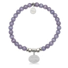 HELP by TJ Daughter Charm with Purple Cats Eye Charity Bracelet