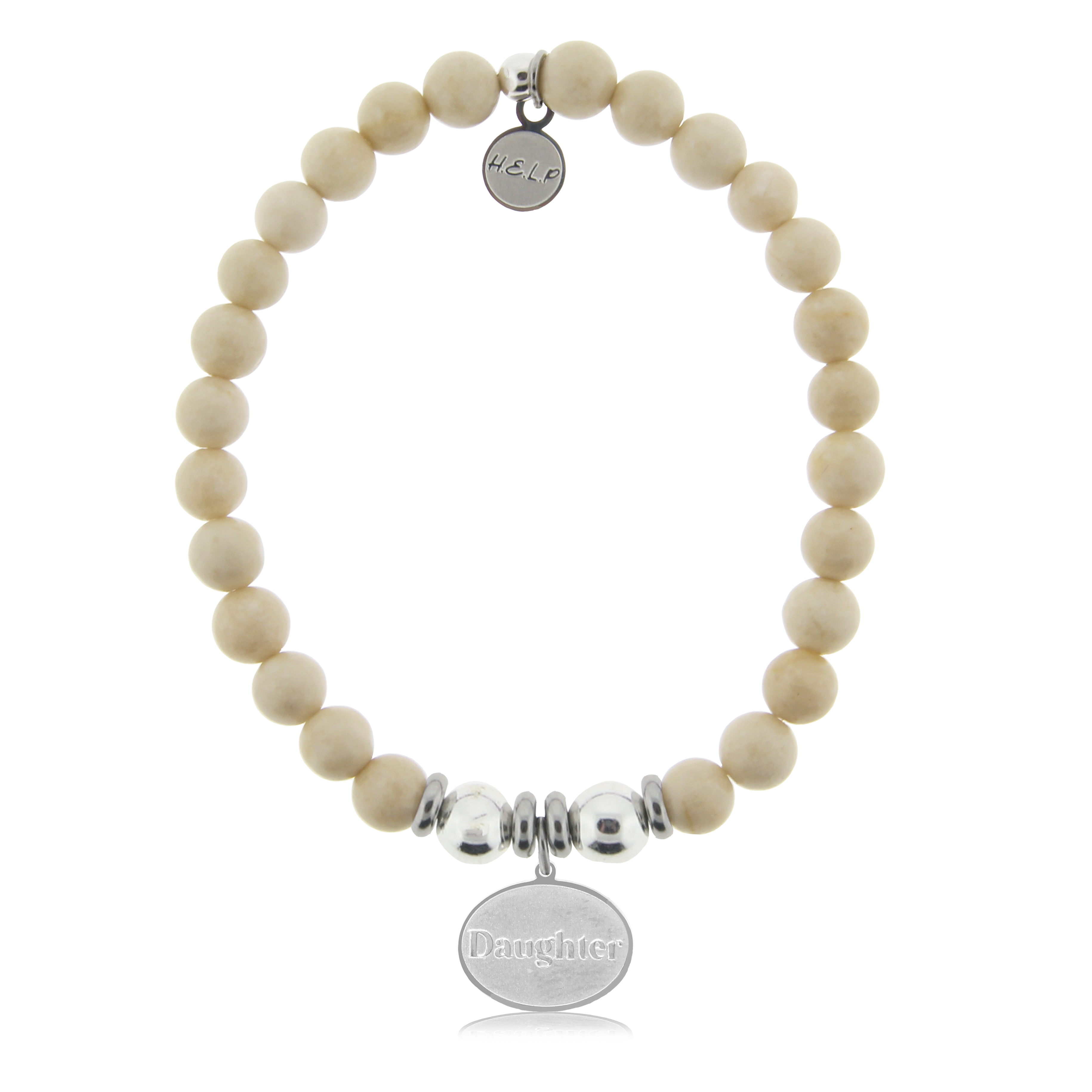 HELP by TJ Daughter Charm with Riverstone Charity Bracelet