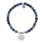 HELP by TJ Daughter Charm with Royal Blue Jasper Charity Bracelet