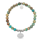 HELP by TJ Daughter Charm with Turquoise Jasper Charity Bracelet