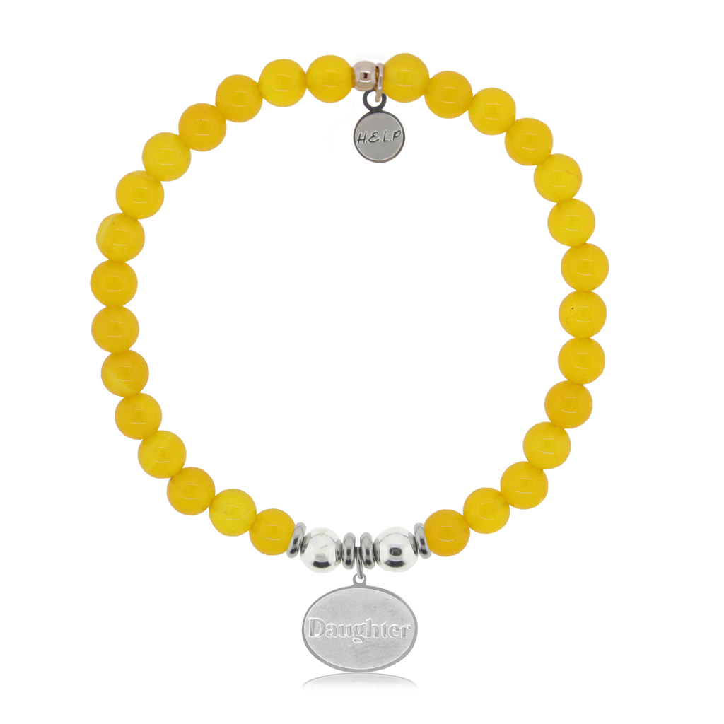 HELP by TJ Daughter Charm with Yellow Agate Charity Bracelet