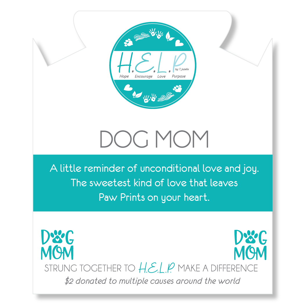 HELP by TJ Dog Mom Charm with Blue Selenite Charity Bracelet