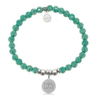 HELP by TJ Dog Mom Charm with Green Crystal Charity Bracelet