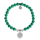 HELP by TJ Dog Mom Charm with Green Howlite Charity Bracelet