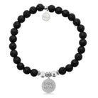 HELP by TJ Dog Mom Charm with Lava Rock Charity Bracelet