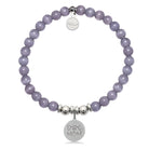 HELP by TJ Dog Mom Charm with Purple Cats Eye Charity Bracelet