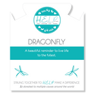 HELP by TJ Dragonfly Charm with Aqua Cats Eye Charity Bracelet