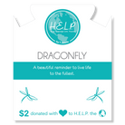 HELP by TJ Dragonfly Charm with Blue Amazonite Charity Bracelet