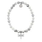 HELP by TJ Dragonfly Charm with Howlite Charity Bracelet