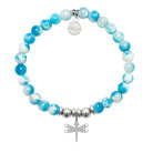 HELP by TJ Dragonfly Charm with Peppermint Jade Charity Bracelet
