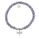 HELP by TJ Dragonfly Charm with Purple Cats Eye Charity Bracelet