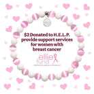 HELP by TJ Ellie Fund Charity Bracelet: Pink Selenite & White Jade Stacker