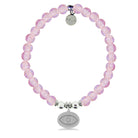 HELP by TJ Evil Eye Charm with Pink Glass Shimmer Charity Bracelet