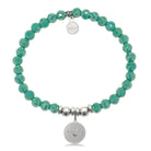 HELP by TJ Family Charm with Green Crystal Charity Bracelet