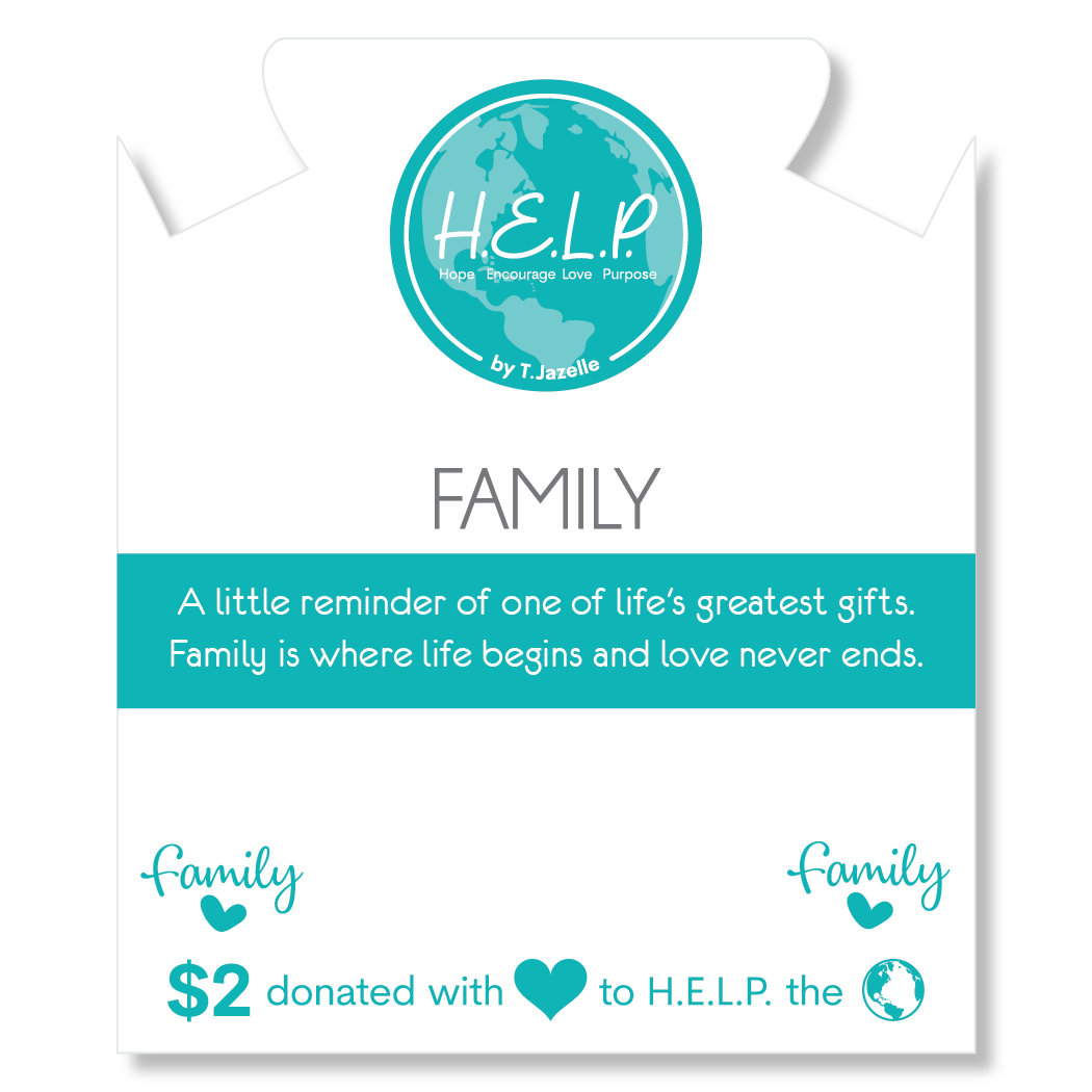 HELP by TJ Family Charm with Holiday Jade Charity Bracelet
