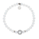 HELP by TJ Family Collection: Sister Bead with White Crystal Charity Bracelet